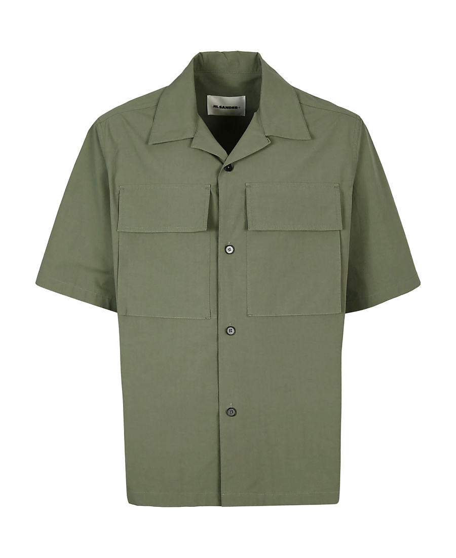 Jil Sander Short-sleeve Cotton Shirt In Green