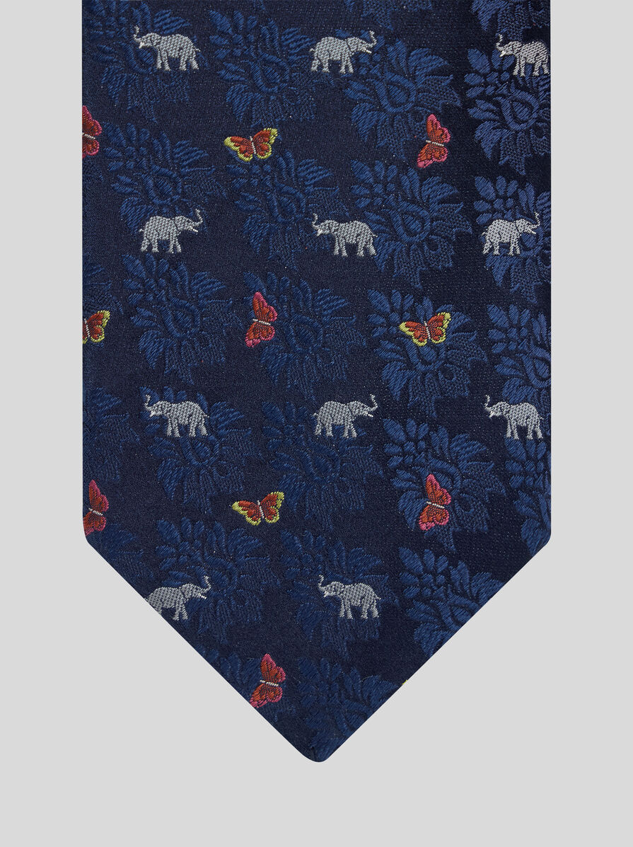Etro Patterned Tie In Blue