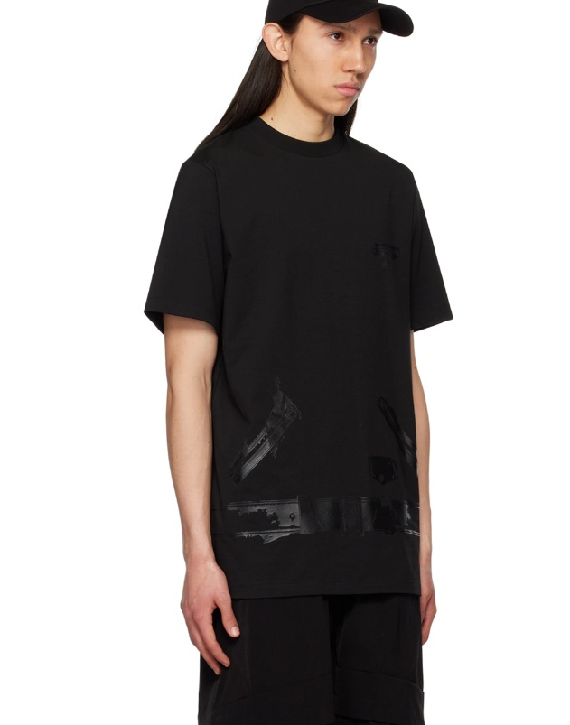 We11 Done Graphic-print Round-neck T-shirt In Black