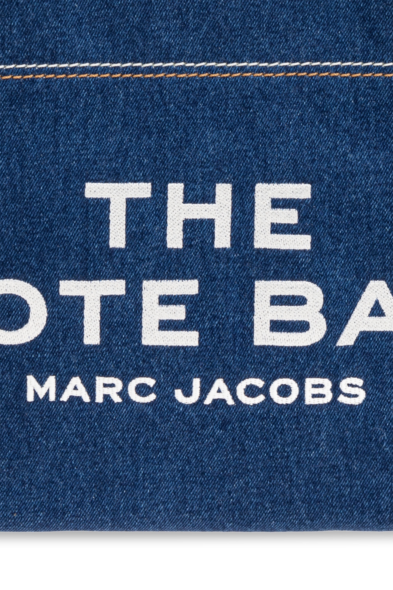 Marc Jacobs Sac Cabas The Denim Chain Micro Tote Bag In Blue