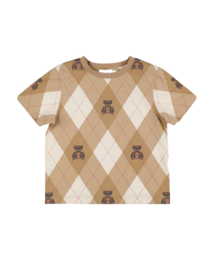 Burberry Printed Plain Knitted Cotton T-shirt