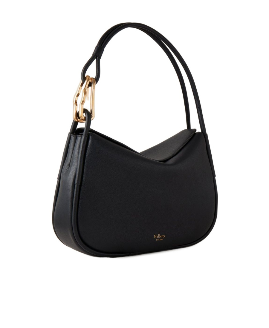 Mulberry Link Drummed Satchel In Black