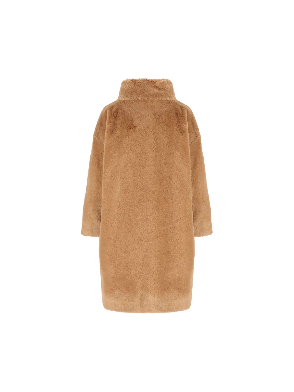 Herno Long Sleeved High-neck Coat In Brown