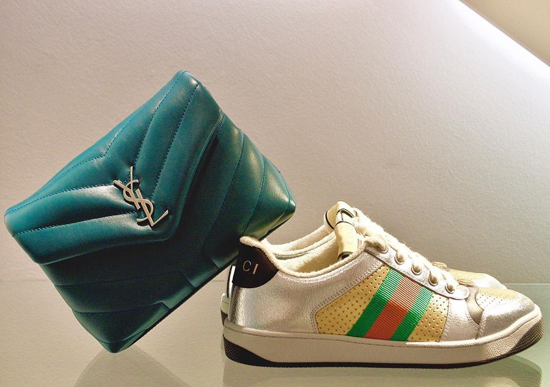 Gucci Screener Low-top Sneakers In Gray