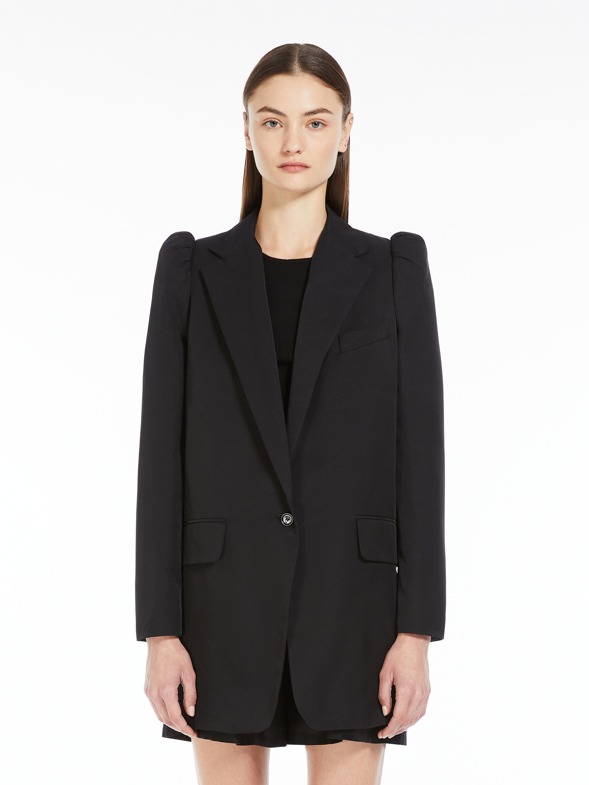Max Mara Single Button Suit Jacket In Black