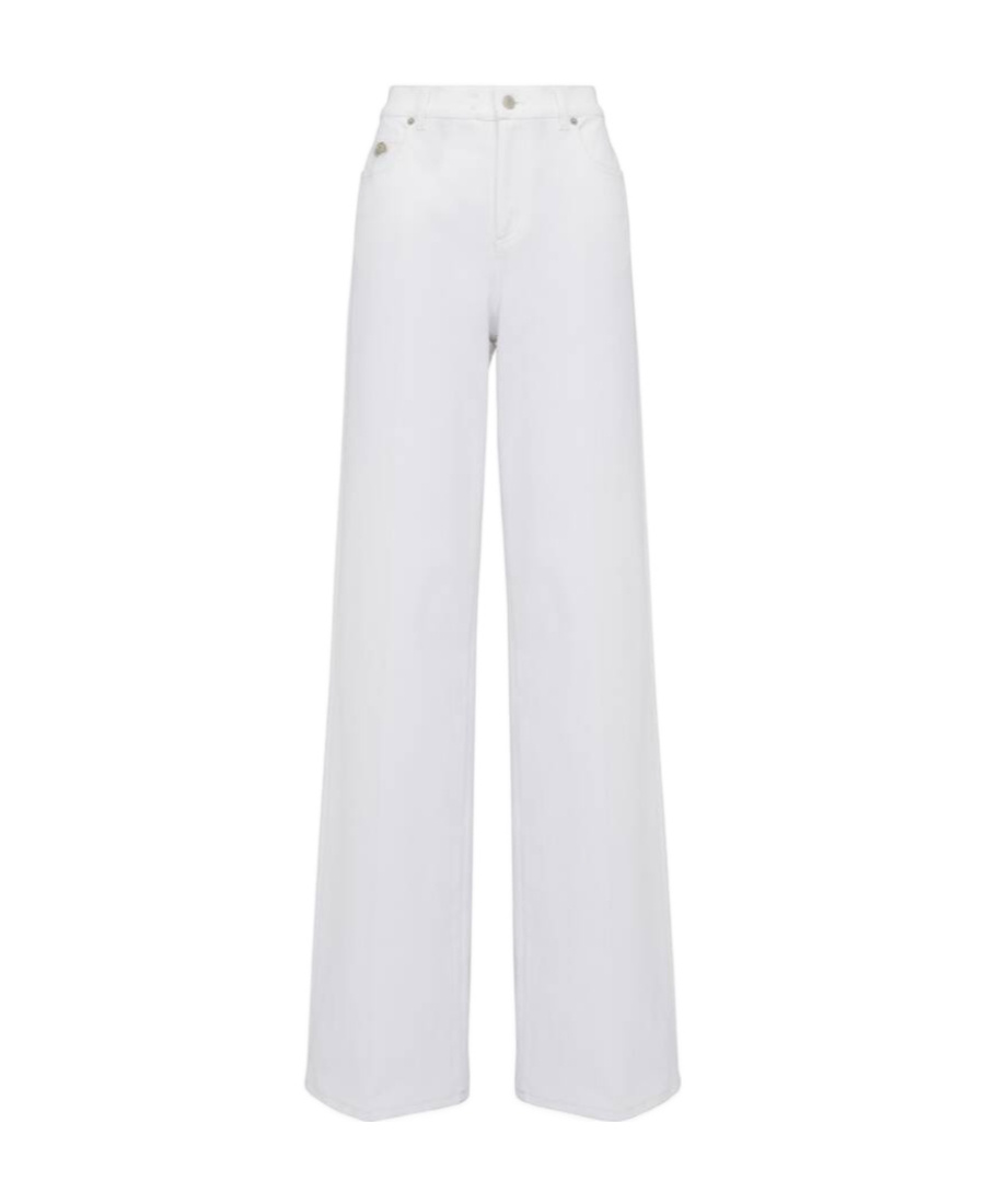 Alexander Mcqueen Logo-plaque Jeans In White