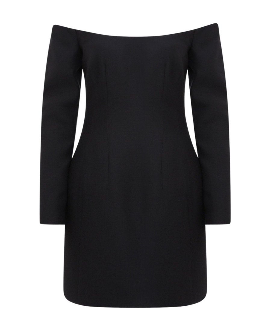 Valentino Elegant Black Dress With Boat Neck In Black
