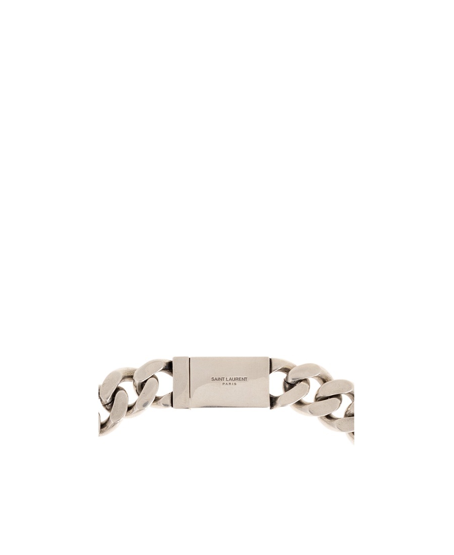 Saint Laurent Chain-detail Necklace In Yellow