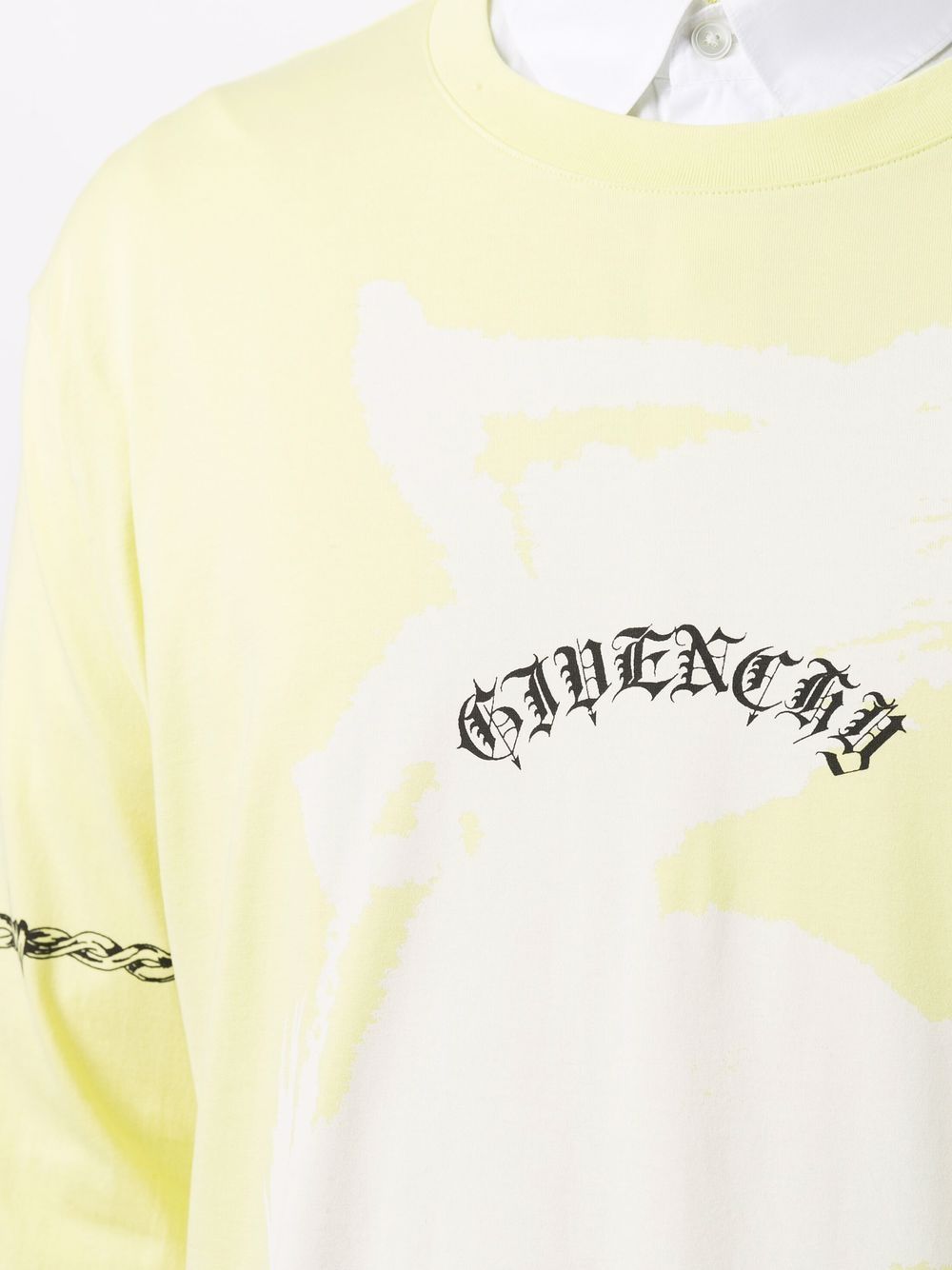 Givenchy Tattoo-print T-shirt In Yellow