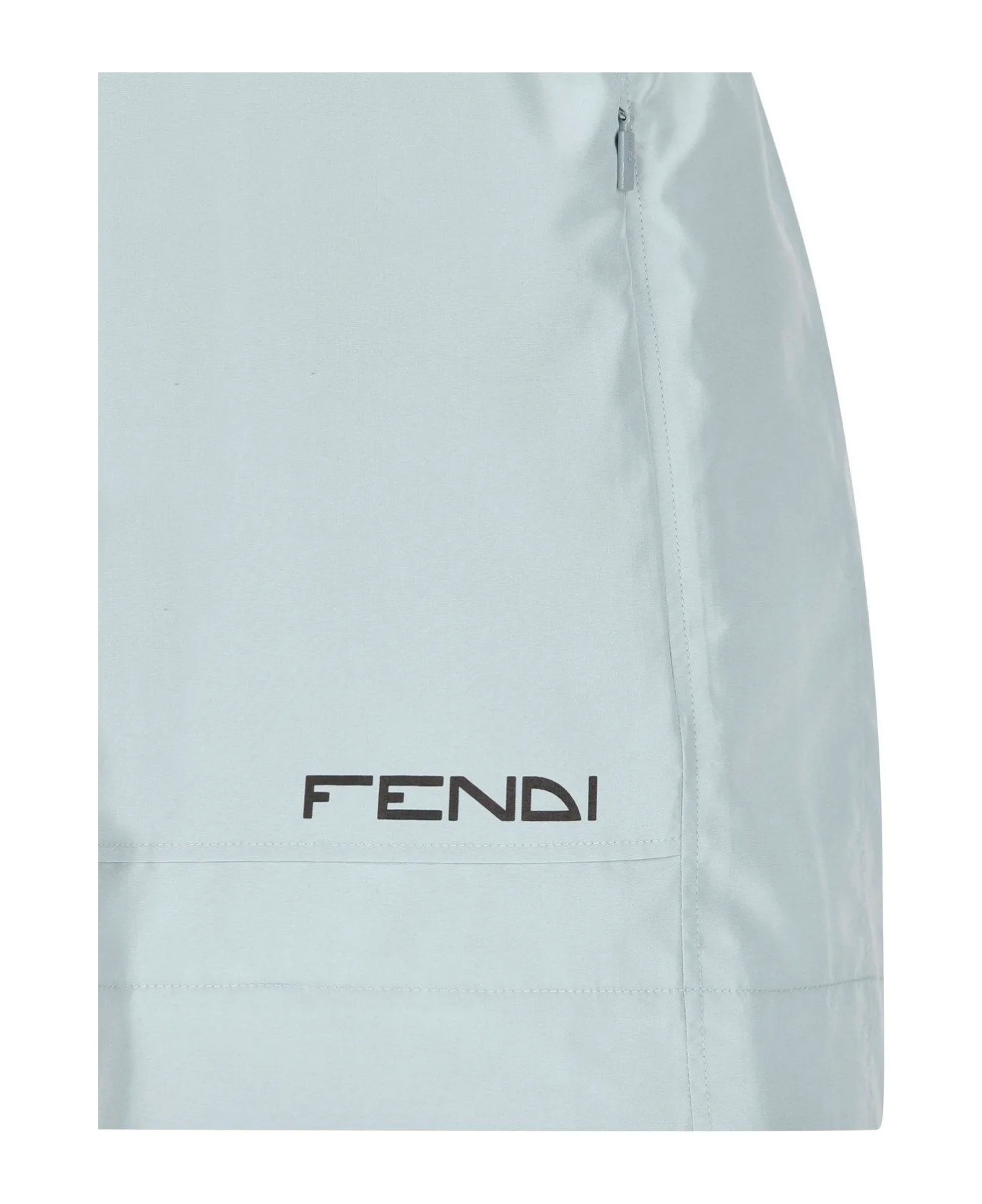 Shop Fendi Elasticated-waistband Shorts In Blue