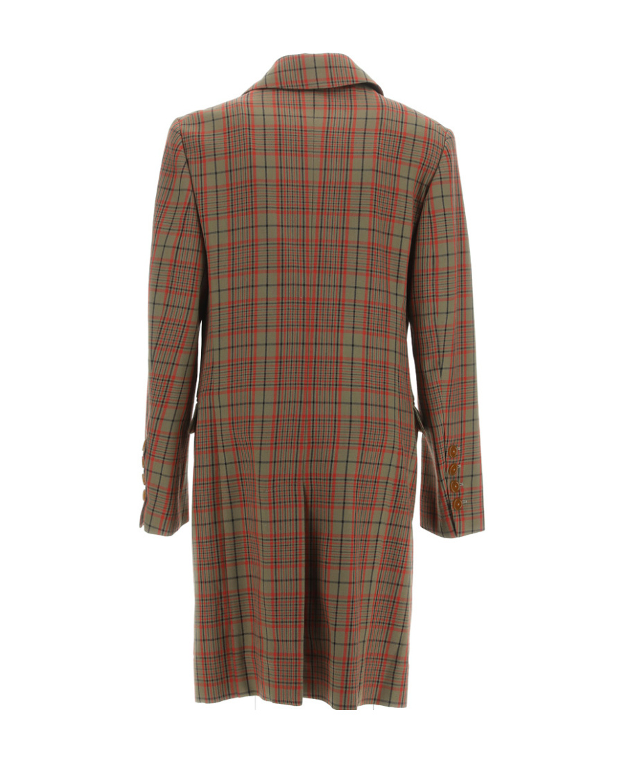 Shop Vivienne Westwood Lapel Long-sleeved Coat In Brown