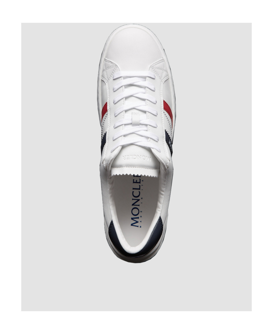 Shop Moncler Monaco M Low-cut Lace-up Sneakers In White