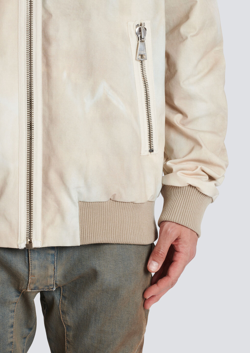 Balmain Rear Logo-print Detail Jacket In Nude