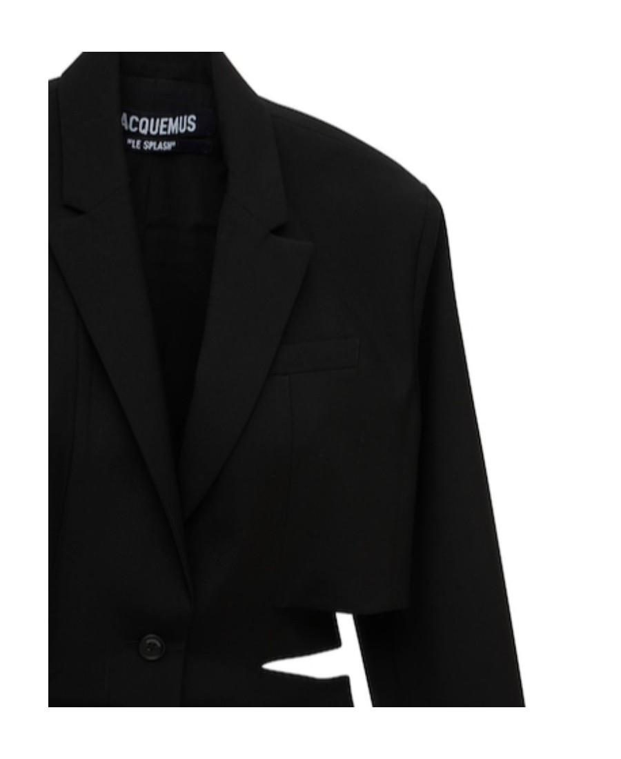 JACQUEMUS BLACK LE ROBE BARI WOOL MINI SUIT DRESS