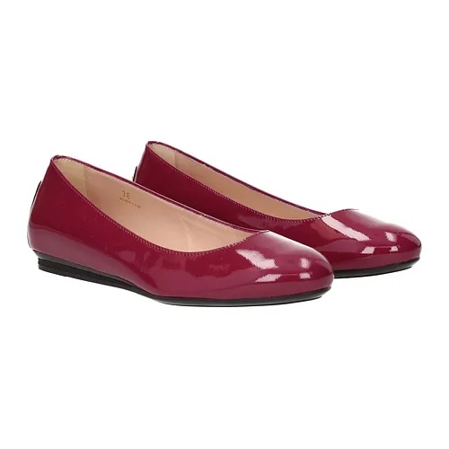 Shop Tod's Round Head Ballet Shoes In Red