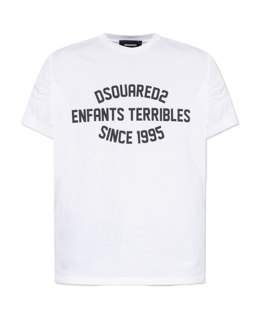 Dsquared2 Graphic Print Crew-neck Cool Fit T-shirt In White