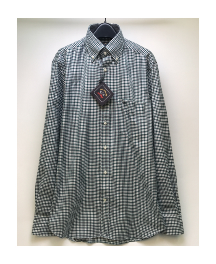 Shop Paul & Shark Plaid Shirt In Gray