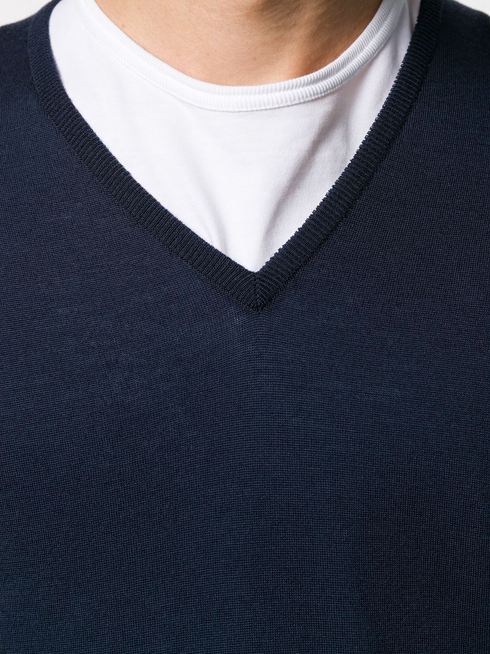 John Smedley Wool Knit Jumper In Black