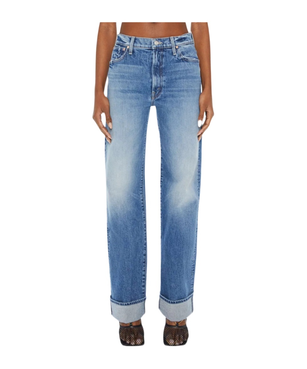 Mother The Ditcher Roller Zip Skimp Music Is The Medium Jeans In Blue