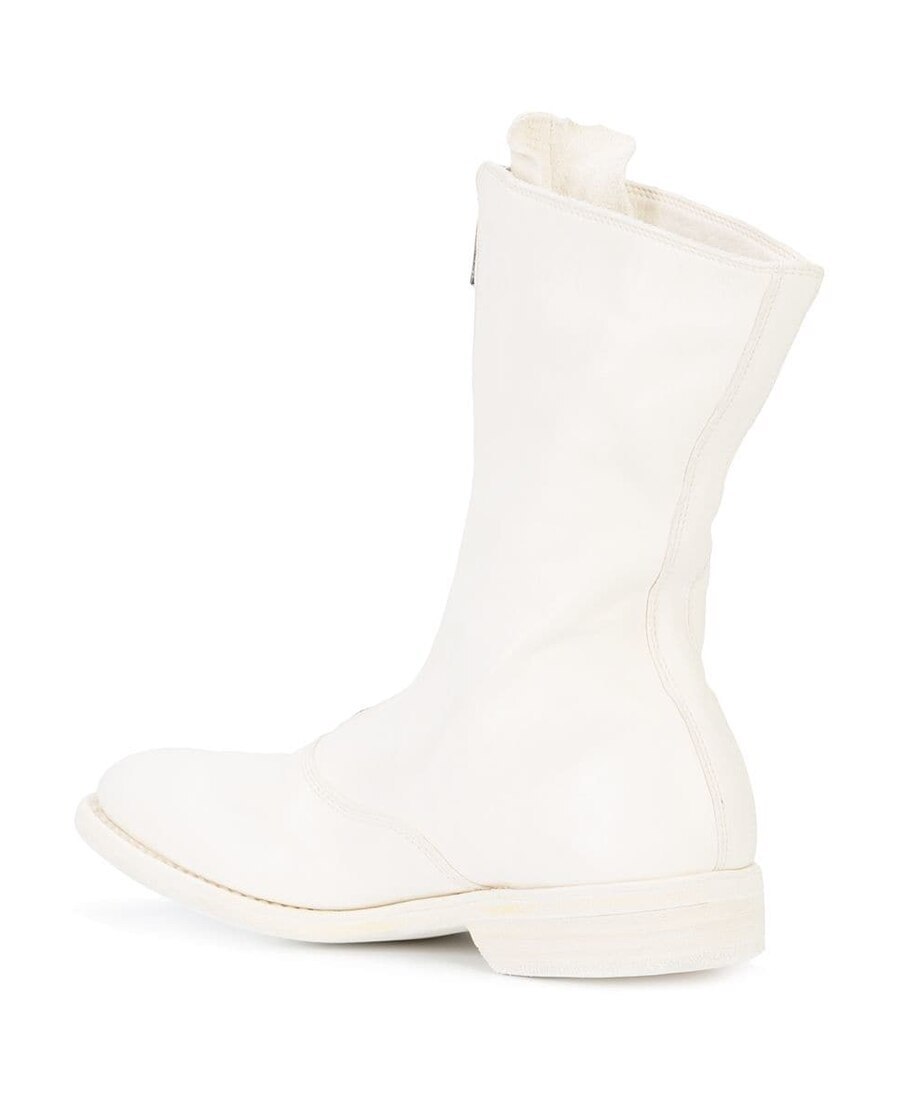 Guidi 310 Front Zipper Boots In White