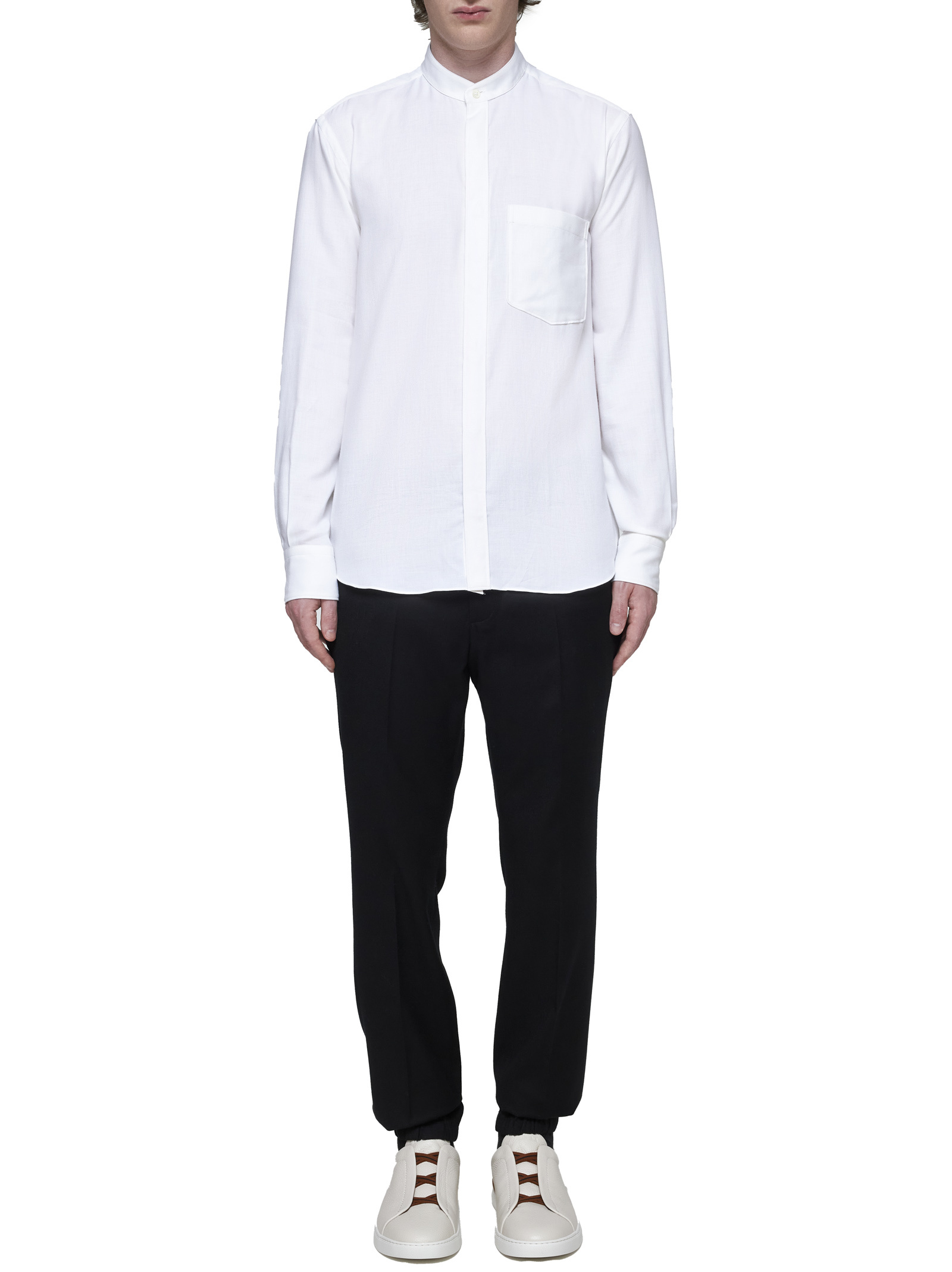 Shop Zegna Round-neck Shirt In White
