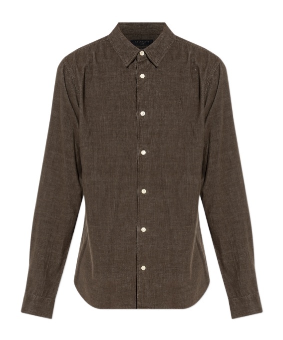 Allsaints Long-sleeved Shirt In Burgundy