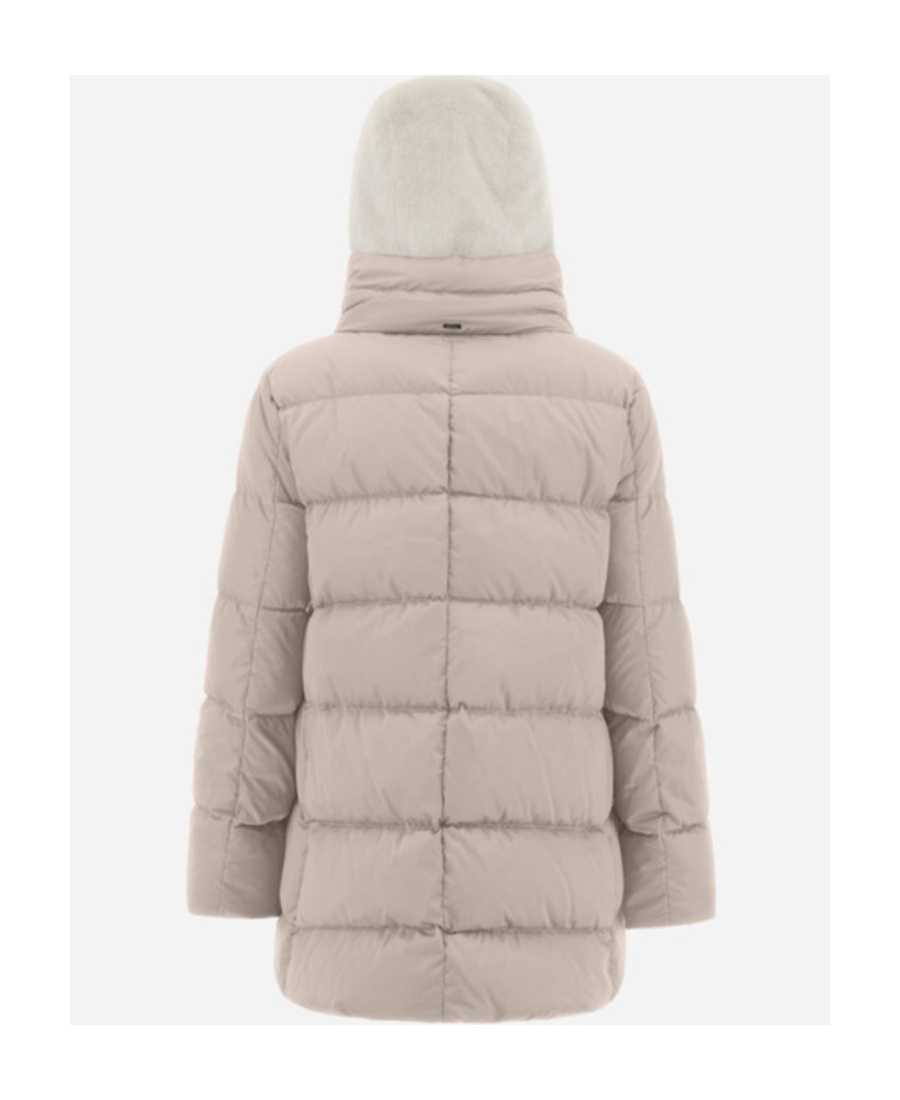 Herno Hooded Padded Puffer Jacket In Nude