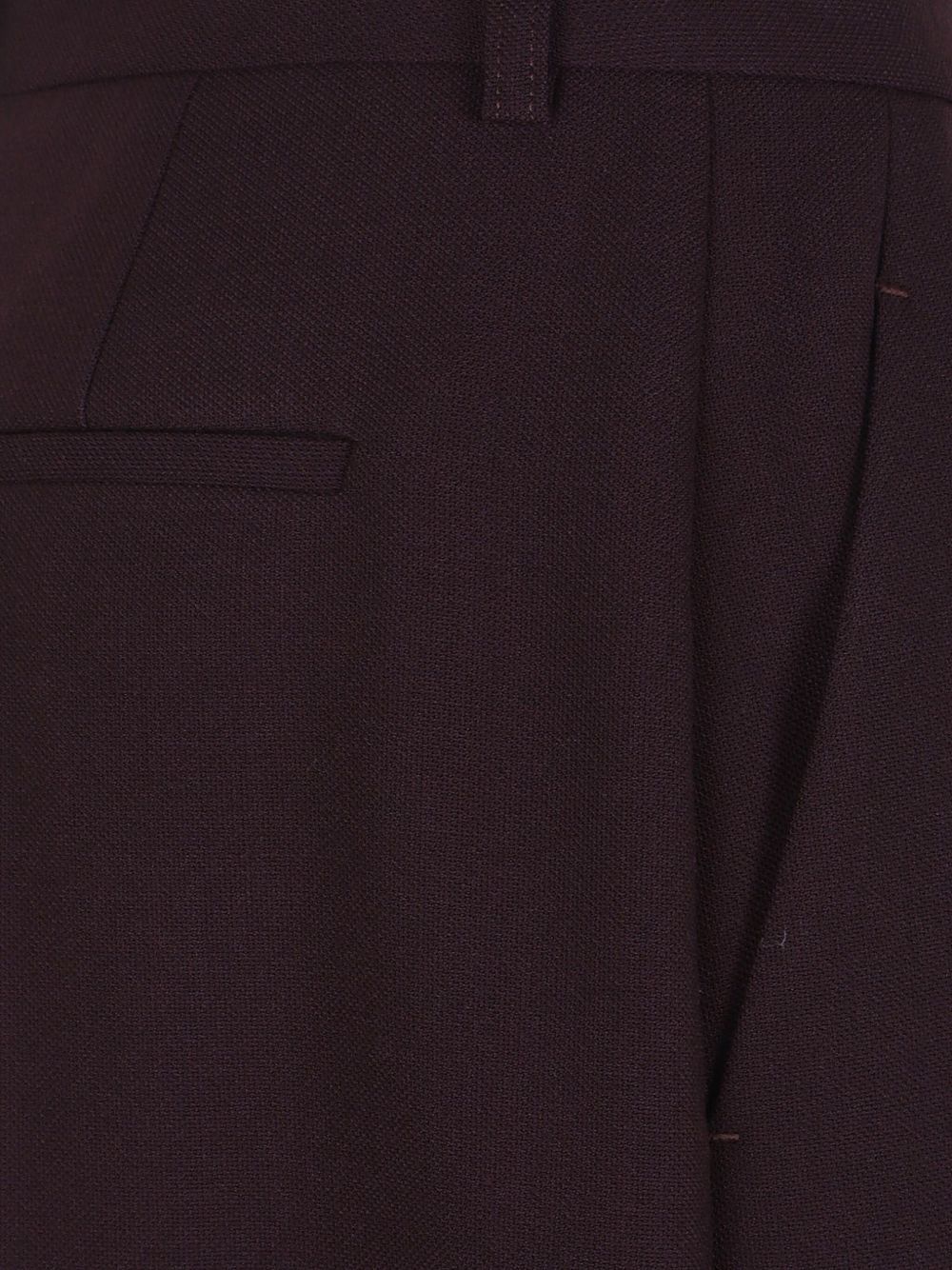 Victoria Beckham Pleated Tailored Trousers In Brown