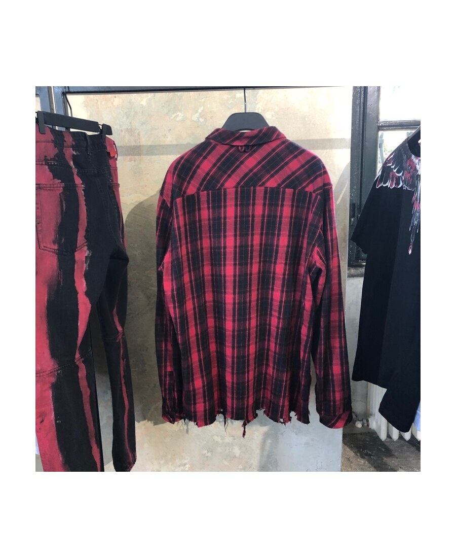 Marcelo Burlon County Of Milan Check Print Shirt In Red