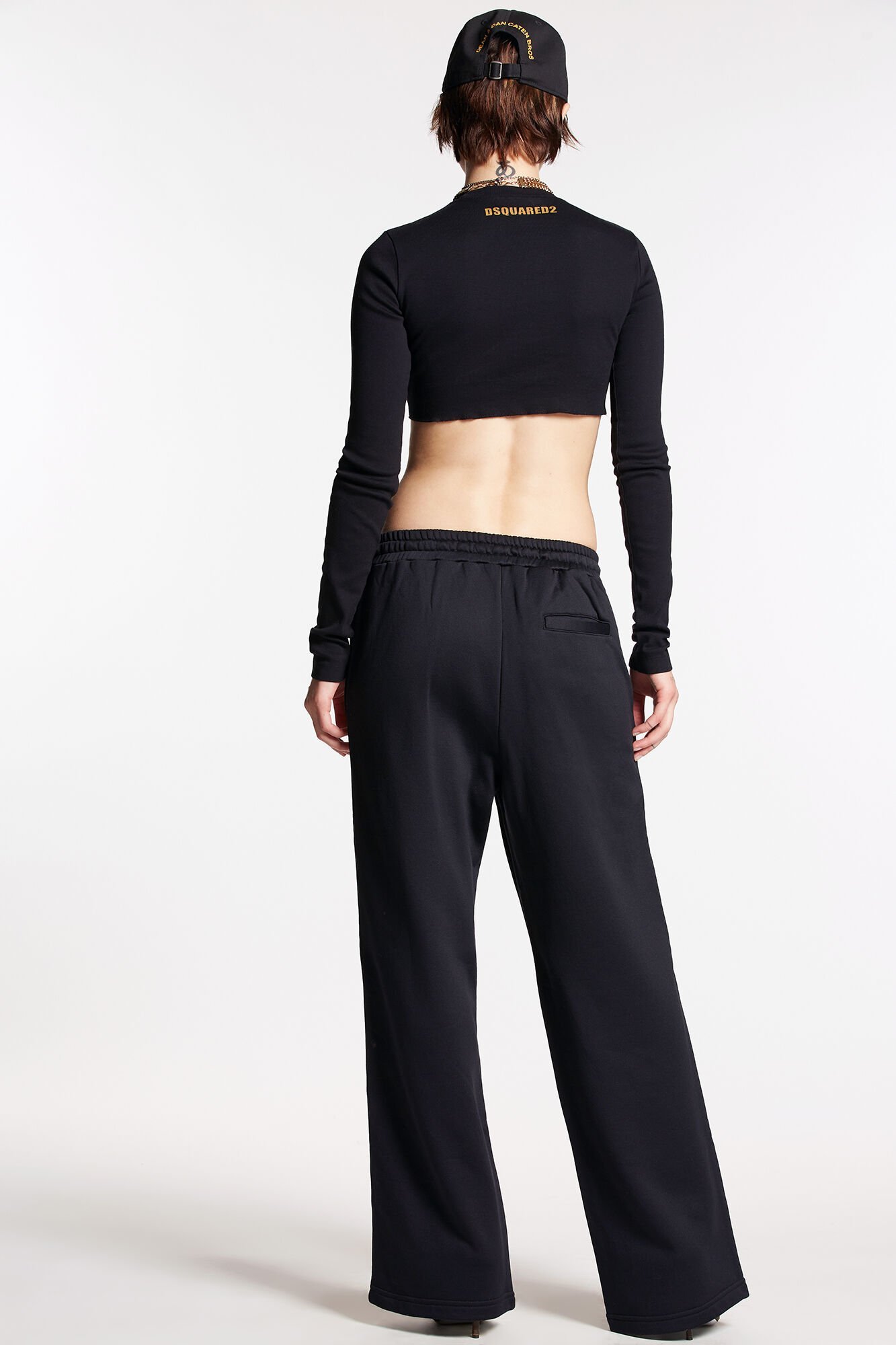 Dsquared2 Logo-tape Cotton Track Pants In Black
