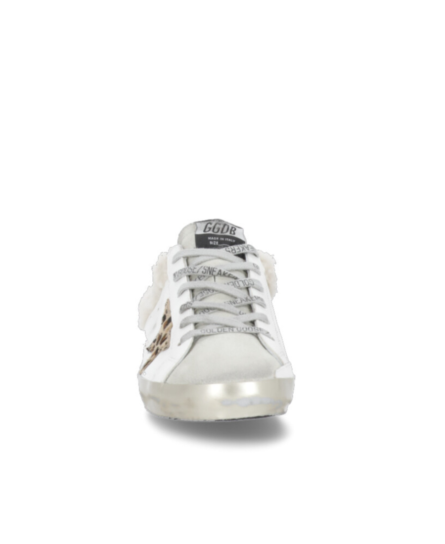 Golden Goose Superstar Sabot 81811 Leather And Shearling Trainers In White