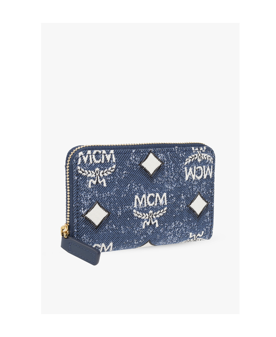 Mcm Flower Purse In Blue