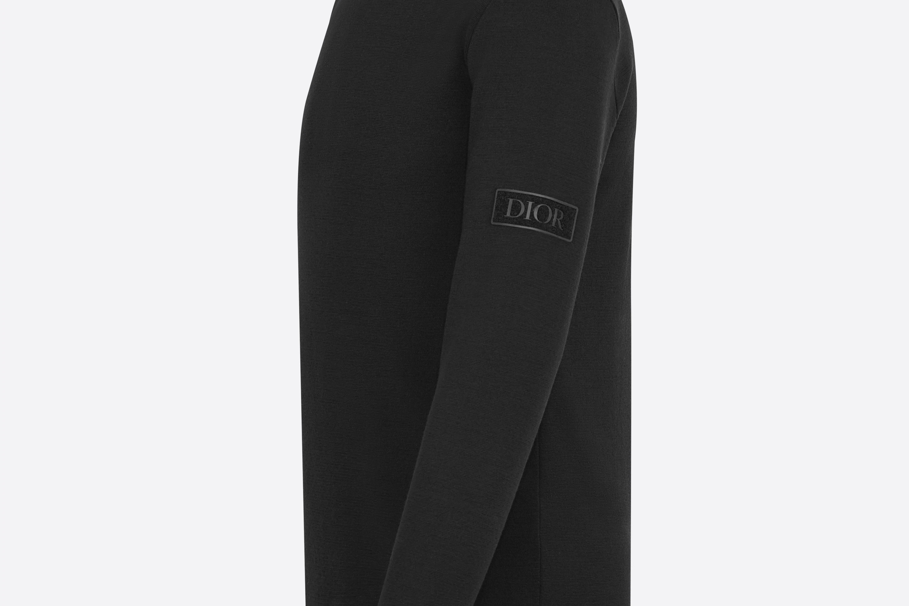 Dior Logo Long-sleeved Sweater In Black