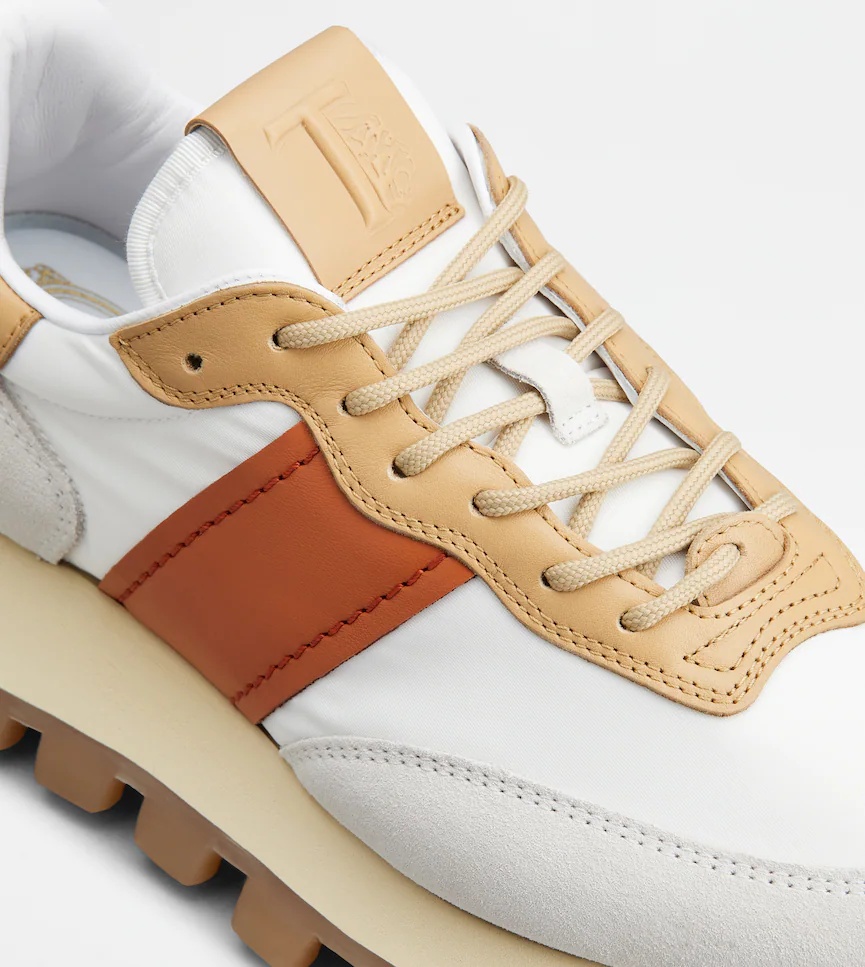 Tod's 1t Panelled Lace-up Sneakers In White