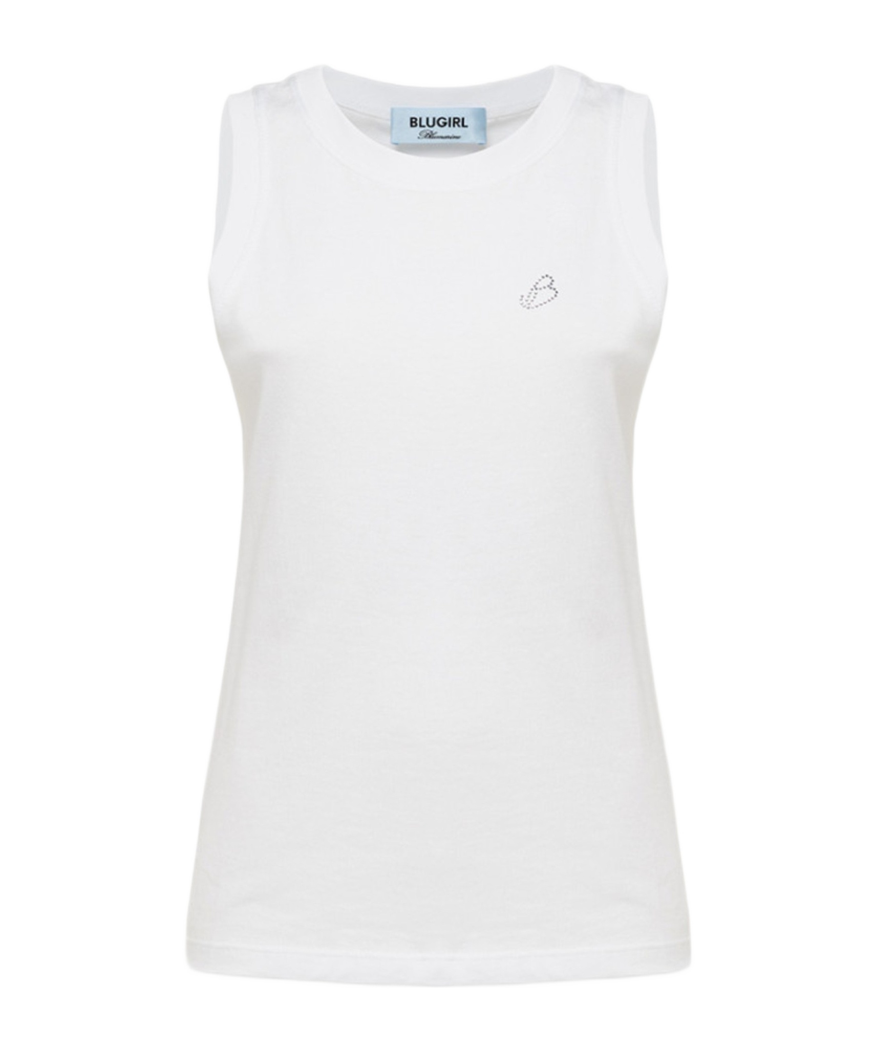 Blugirl Round Neck Sleeveless Vest In White