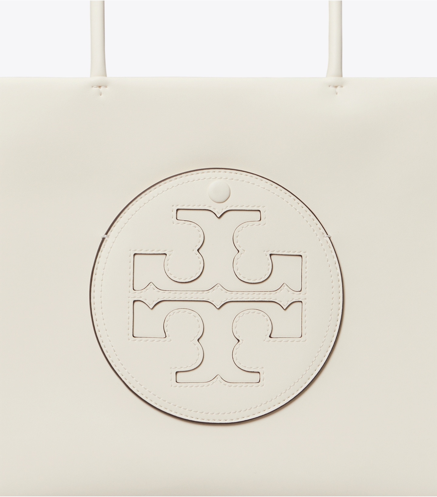Tory Burch Small Ella Bio Faux-leather Tote Bag In White