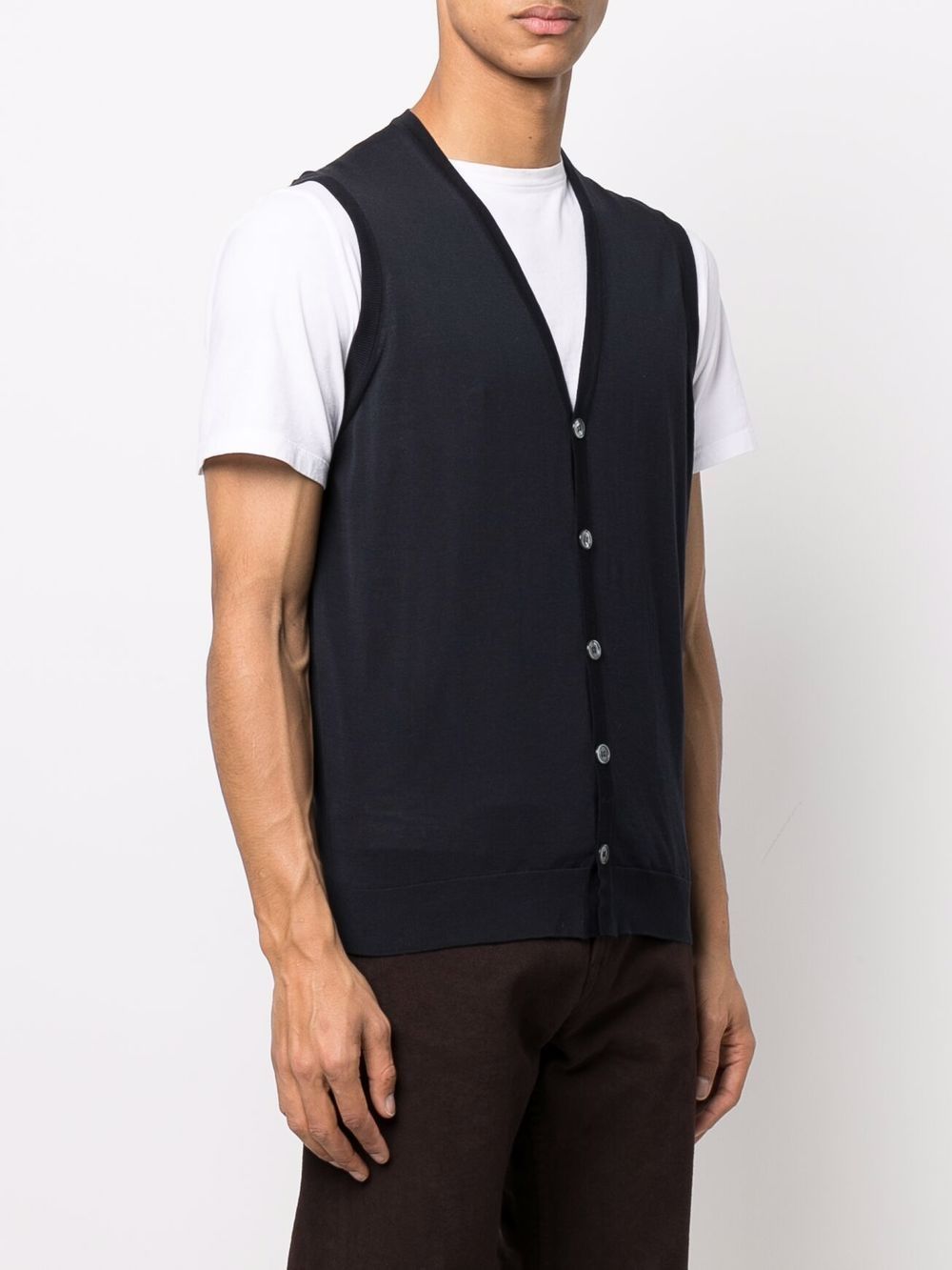 Drumohr Vest With Logo In Black