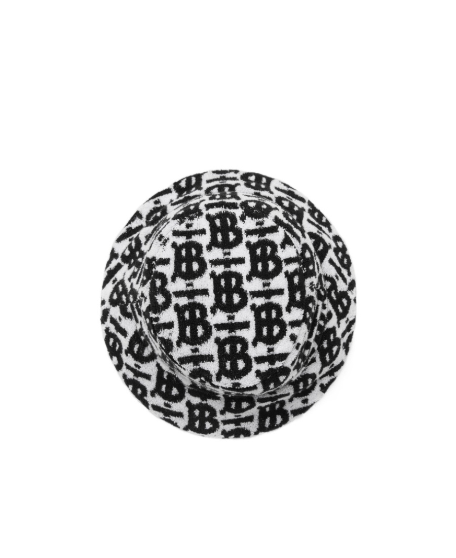 Burberry Tb Monogram Towel Bucket Hat In Black
