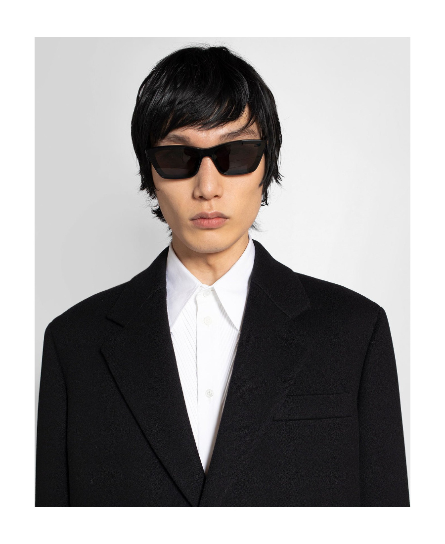 Bottega Veneta Single-breasted Wool Coat In Black