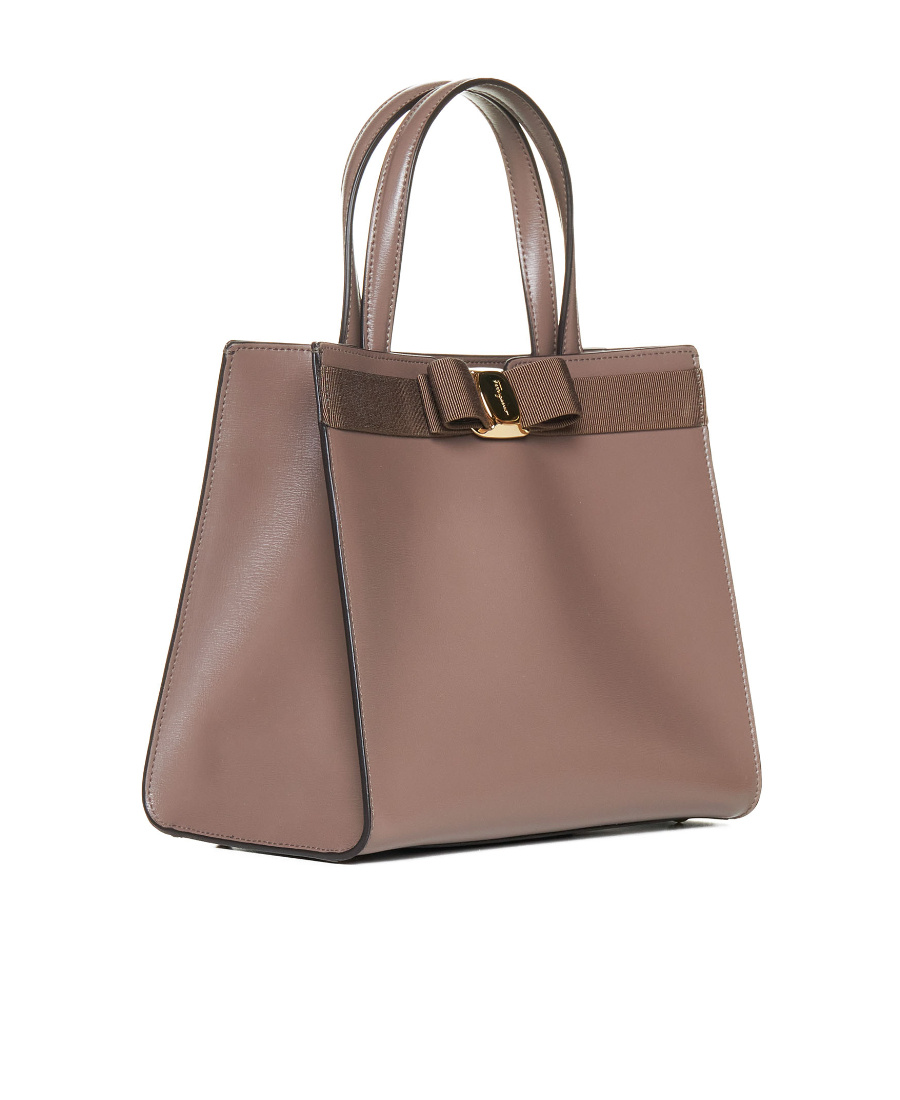Ferragamo Viva Bow Tote Bag In Brown