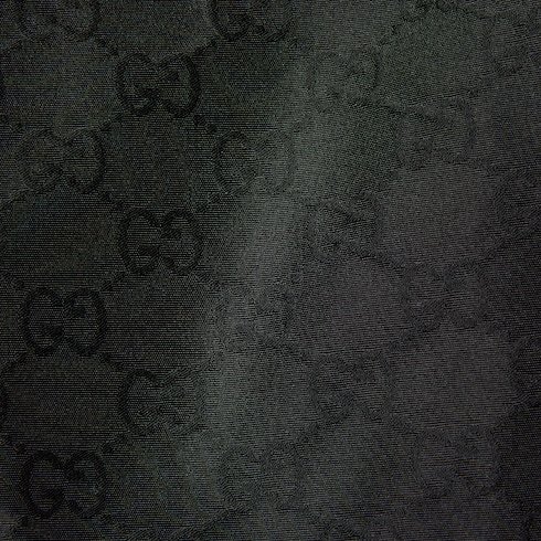 Gucci Cotton And Silk Bermuda Shorts With Allover Gg Logo In Black
