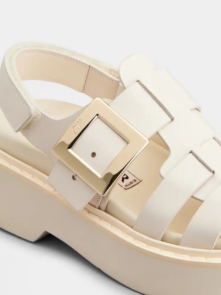 Roger Vivier Viv' Rangers Sandals In Leather