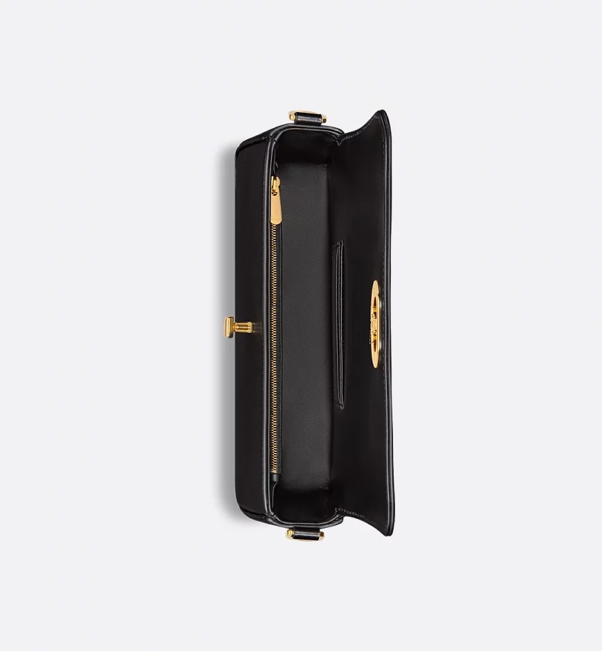 Dior East-west Double Carry 30 Montaigne Avenue Mini Bag In Black