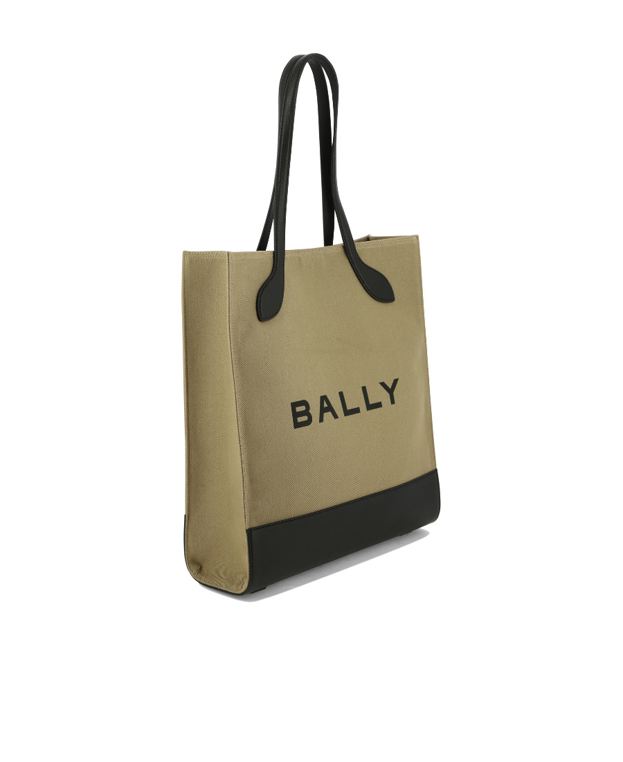 Shop Bally Bar Logo-print Tote Bag In Green
