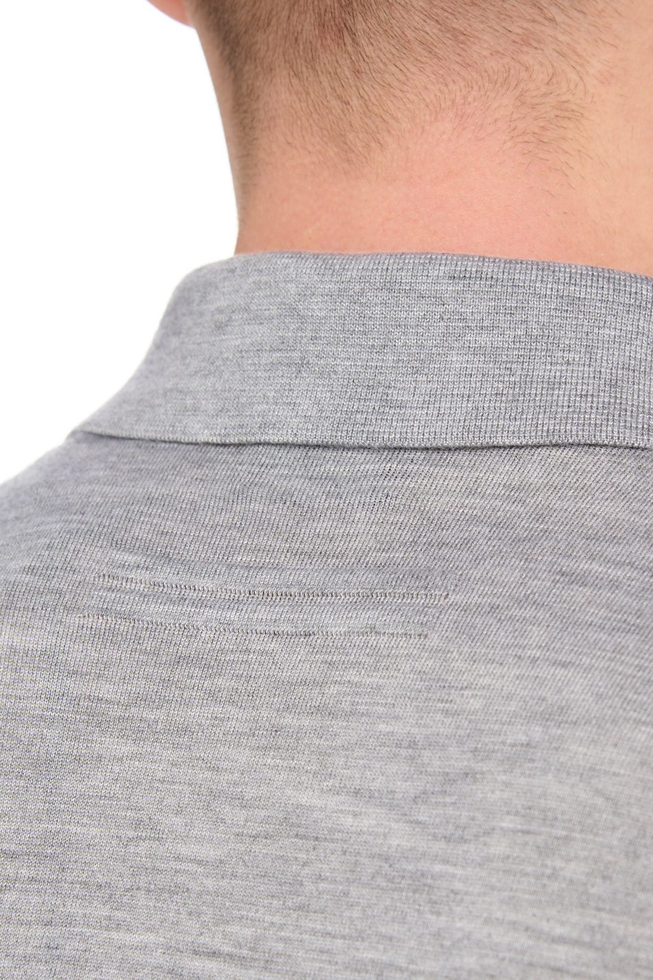 Shop Zegna Mélange Polo Shirt In Gray