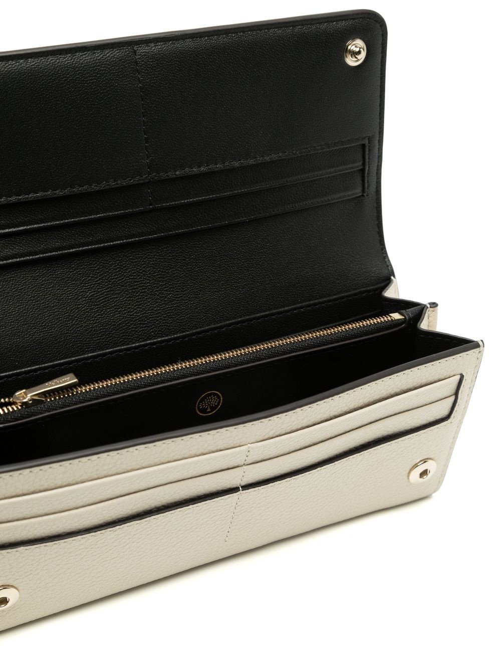 Mulberry Continental Classic Grain Wallet In White