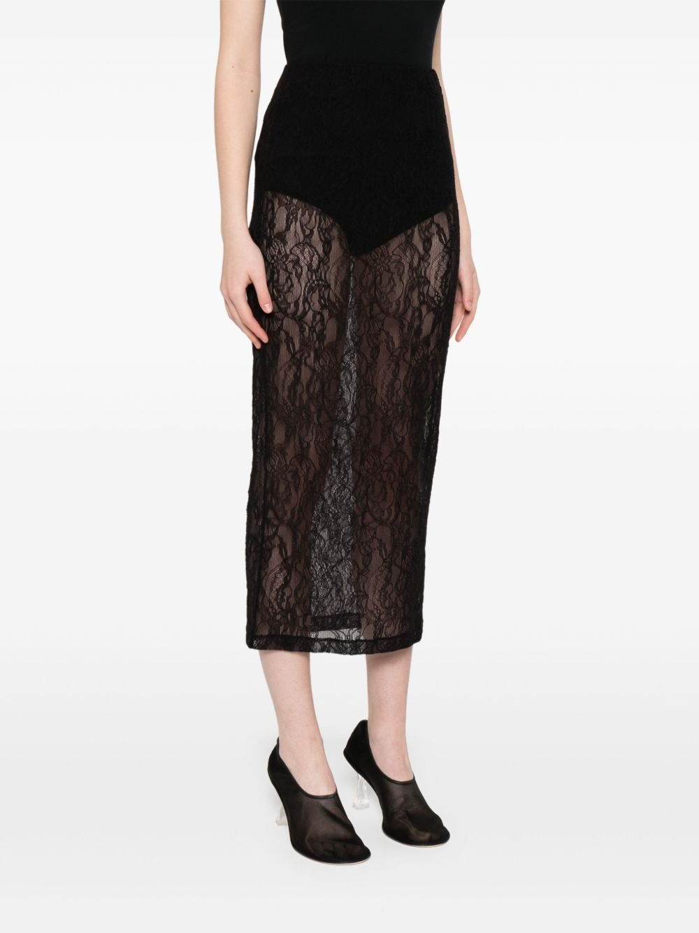 Wardrobe.nyc Lace Midi Skirt