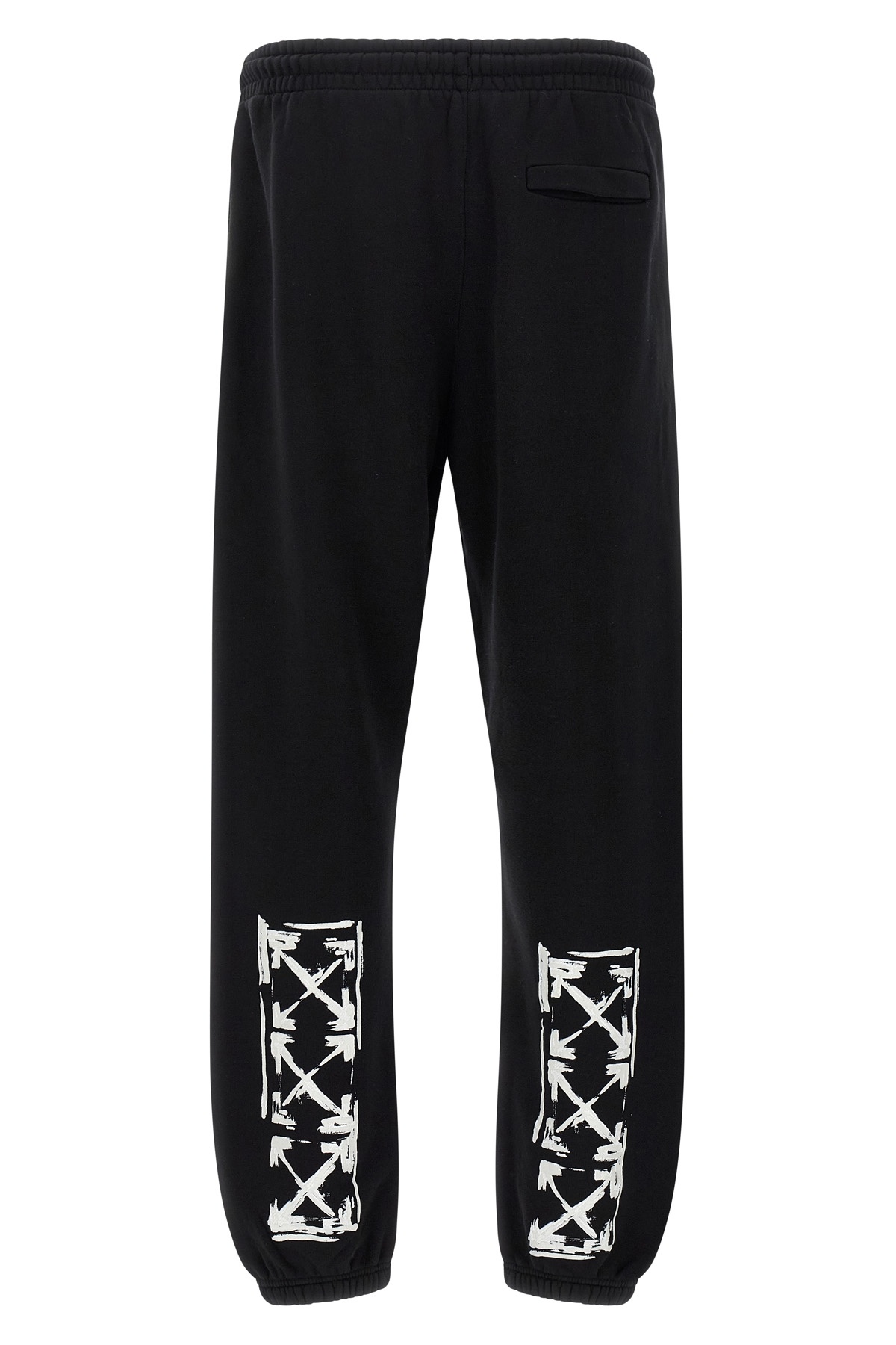 Off-white Cuffed Joggers Elastic Waistband And Pockets In Black