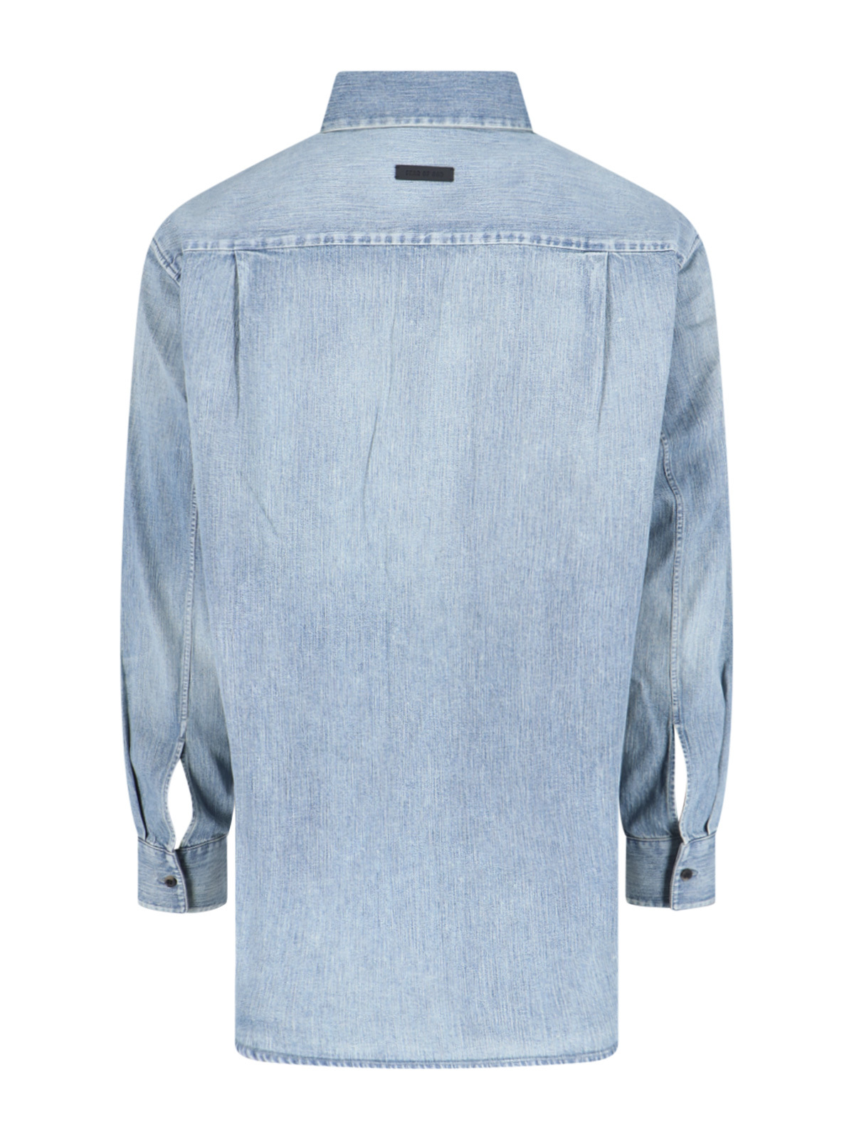 Fear Of God Relaxed Fit Denim Shirt With Classic Collar In Blue