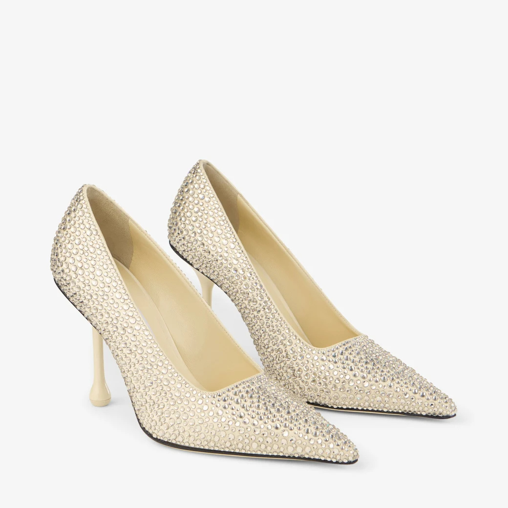 Jimmy Choo 95mm Ixia Leather Pumps In Yellow